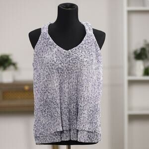 Anthropologie Shimmer Boho Chic Metallic Pleated Sleeveless Blouse Size SP- NWT